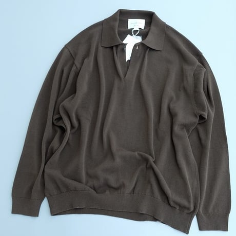 STILL BY HAND(スティルバイハンド)　  Silk mixed knitted polo　　　KN01263