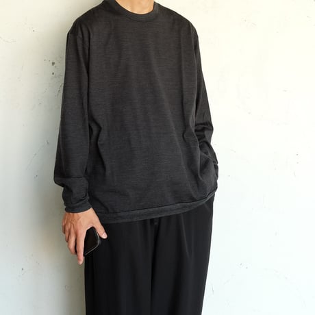 holk(ホーク)　　  wool L/S tee　　Charcoal