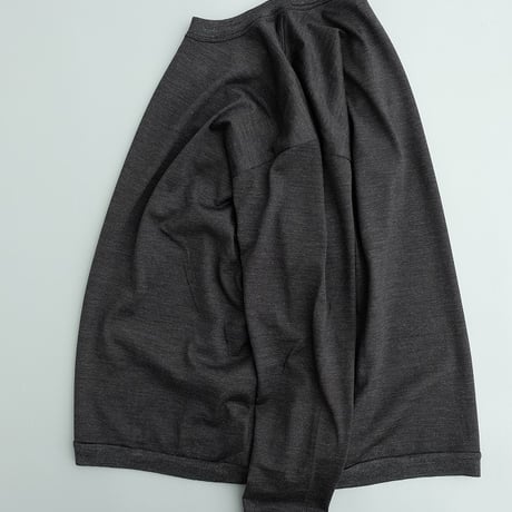 holk(ホーク)　　  wool L/S tee　　Charcoal