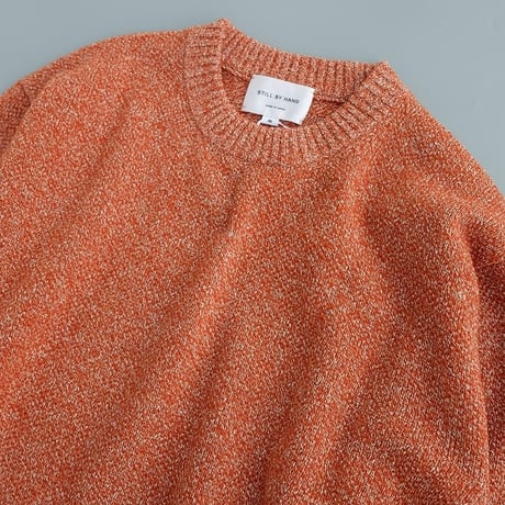 STILL BY HAND(スティルバイハンド)　　　  7G melange pullover　　KN04263　　　MELANGE ORANGE