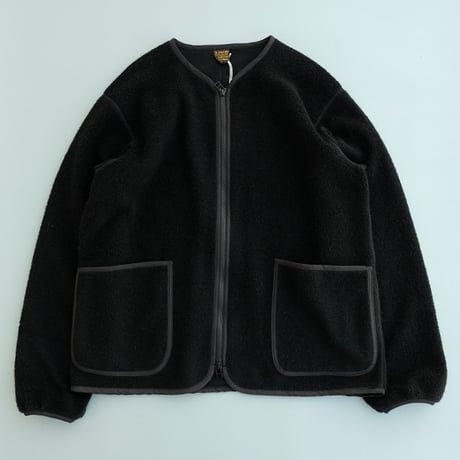*A VONTADE(アボンタージ)　　　Wool Pile Zip Cardigan　　　Black