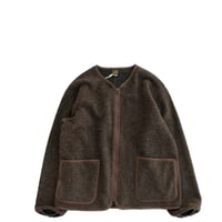 *A VONTADE(アボンタージ)　　　Wool Pile Zip Cardigan　　　Dark Brown