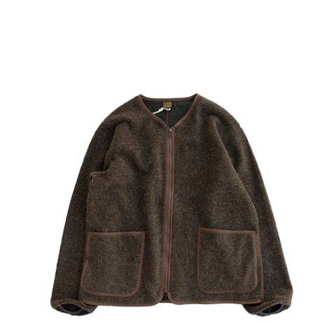 *A VONTADE(アボンタージ)　　　Wool Pile Zip Cardigan　　　Dark Brown