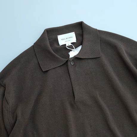 STILL BY HAND(スティルバイハンド)　  Silk mixed knitted polo　　　KN01263