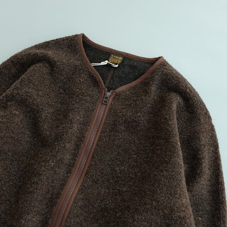 *A VONTADE(アボンタージ)　　　Wool Pile Zip Cardigan　　　Dark Brown