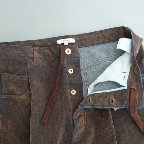 kontor(コントール)　　　　 Washed Flocked Denim Pants