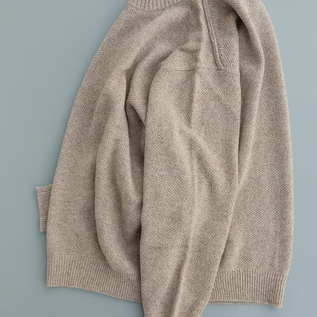 STILL BY HAND(スティルバイハンド)　　　  7G melange pullover　　KN04263　　　MELANGE BEIGE