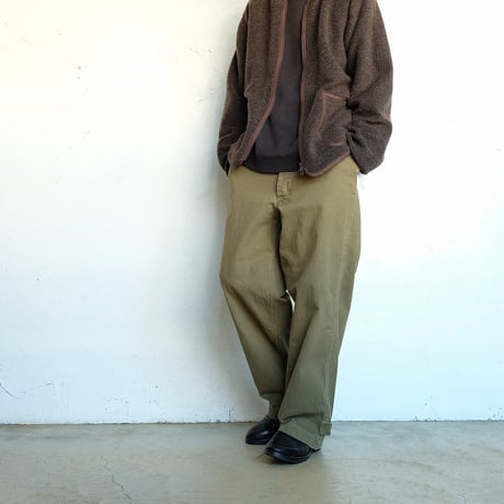 *A VONTADE(アボンタージ)　　　Wool Pile Zip Cardigan　　　Dark Brown