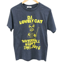 「DJ猫」レコードワッペン猫ツアーTシャツ 2026AW新色 Dヘザー S/M/L/XL WATERFALL