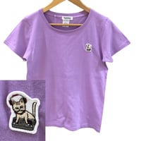 「 DJ猫ワッペンワンポイントTシャツ（※レディース）」ホワイト WM / WL 2026AW新商品 WATERFALL　WM / WL