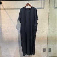 2603401袖切り替えコクーン半袖ワンピース