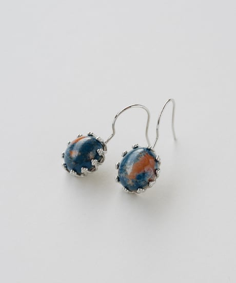 オーバルピアス(青黄結晶)