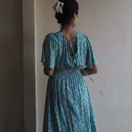 back ribbon flare dress