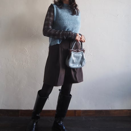 sky blue knit vest