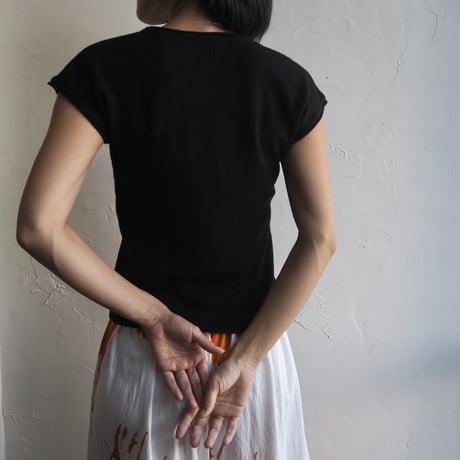 Ribbed Cap-Sleeve Tee