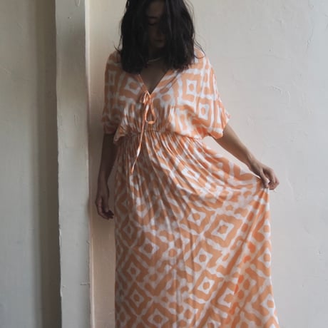 v neck long dress
