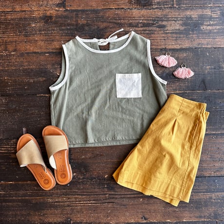 bi-color cotton tops