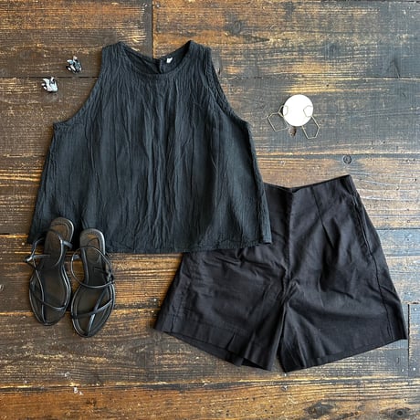 open back gauze tops