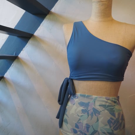 high waist one shoulder bikini
