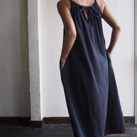 gase cotton 2way A line dress