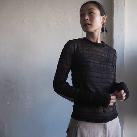 sheer shirring tops