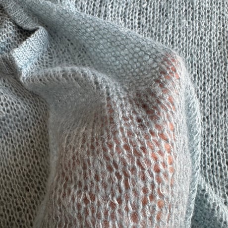 sky blue knit vest