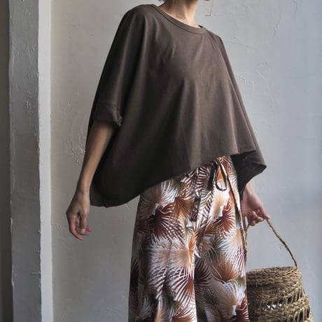 draped oversized crop tee