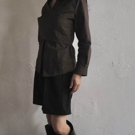 TR twill pleated pants