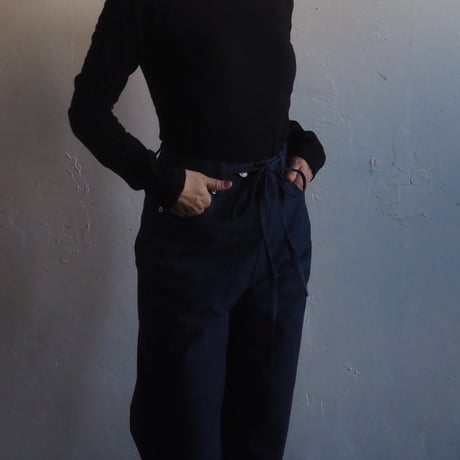 dot damage denim pants