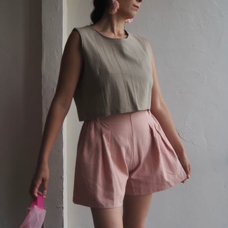 cotton flare short pants