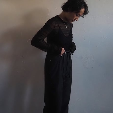 dot damage denim pants