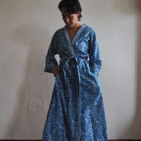 cotton printed long gown