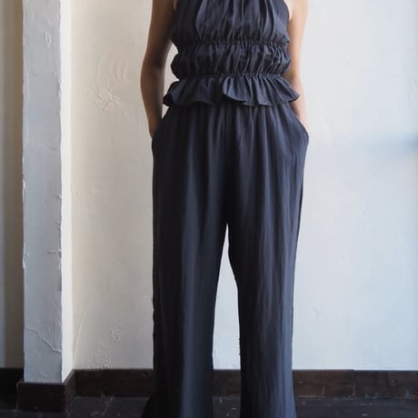 halter neck gather blouse
