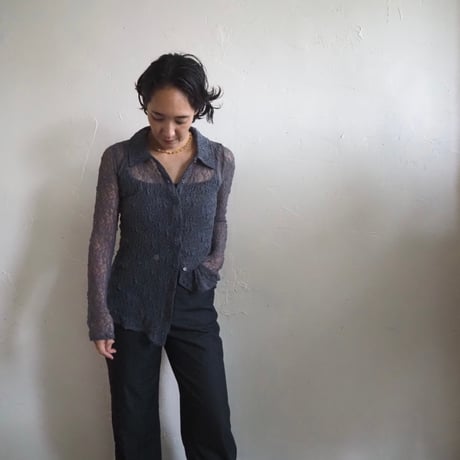 sheer lace shirt 4 color