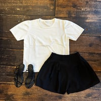 fuzzy knit crew tee