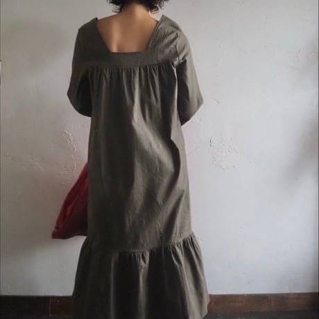 square neck flare dress