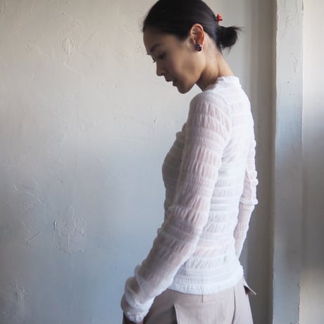 sheer shirring tops