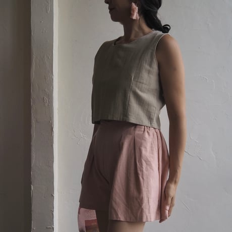 cotton flare short pants