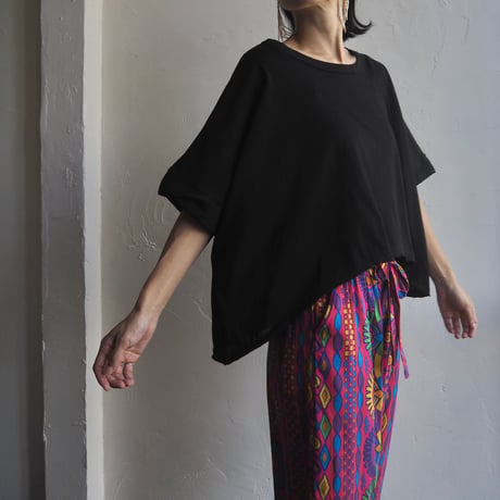draped oversized crop tee