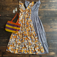 frill sleeve summer dress