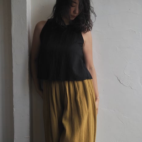 open back gauze tops