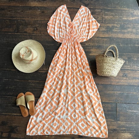 v neck long dress