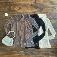 sheer lace shirt 4 color