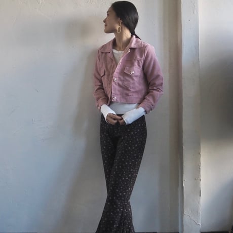 classic mini flower flare pants