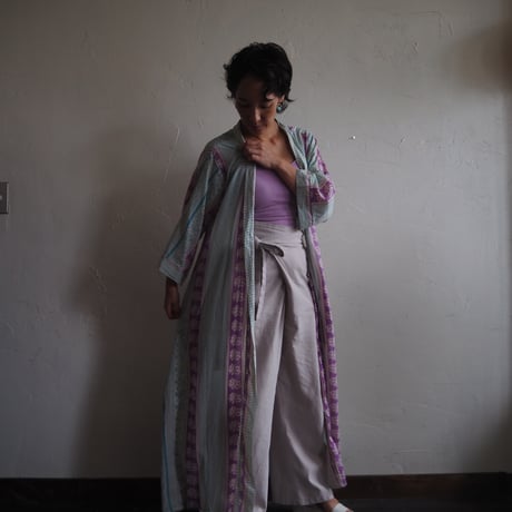 cotton printed long gown