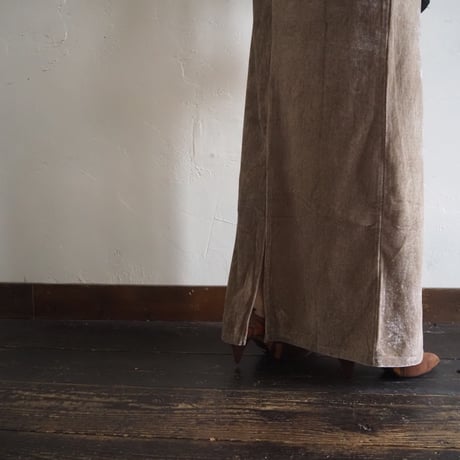 back open velvet dress