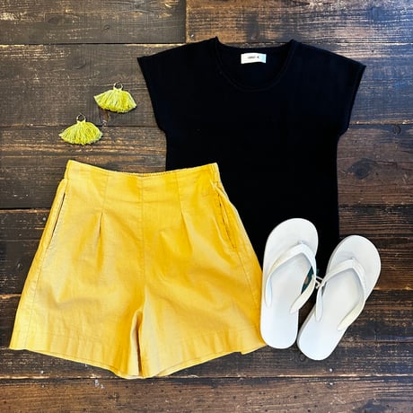 Ribbed Cap-Sleeve Tee