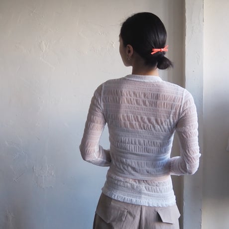 sheer shirring tops