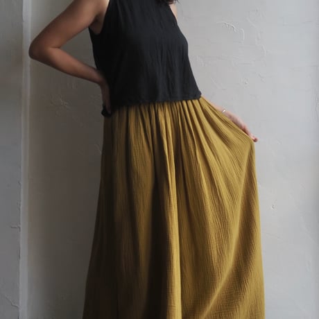 double gauze cotton wide pants