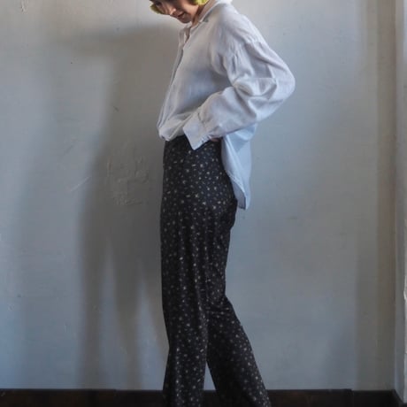 classic mini flower flare pants